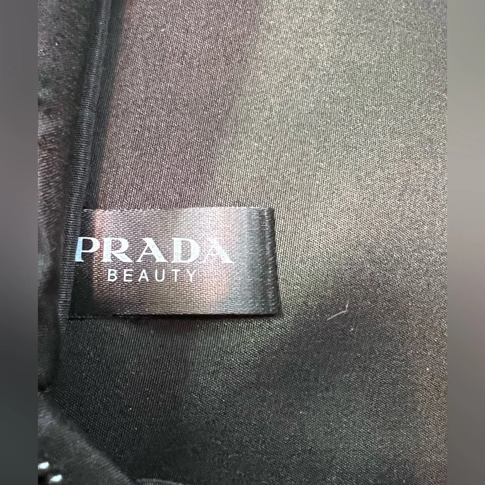 Prada Black Nylon Cosmetic Pouch Toiletry Case w/ Dust Bag